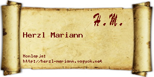 Herzl Mariann névjegykártya